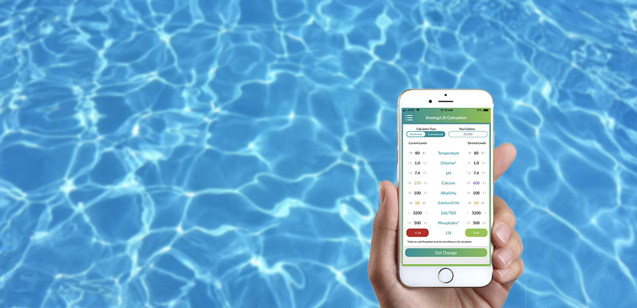 A picture of the orenda app used to calculate the LSI