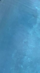 Picture of foot prints in a pool. Pool shouldn't be used for the first month